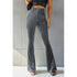 'Ruth' Ribbed High Waist Flare Pants - Celes Fashion